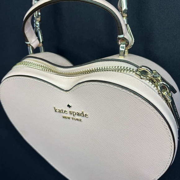 Kate Spade Heart-Shaped Baby Pink Crossbody Bag